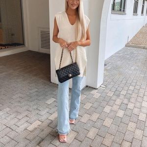 Zara V-Neck Linen Cotton Vest